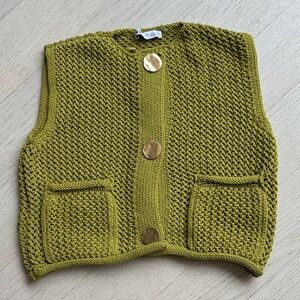 Zara Green and Gold Knitted Accessories Set
